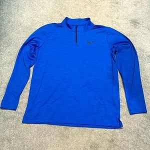 Blue Dri-fit Nike 3/4 zip up